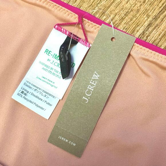 J. Crew Pink Curved Waist Cheeky Bikini Bottom Size XXL - Picture 5 of 6